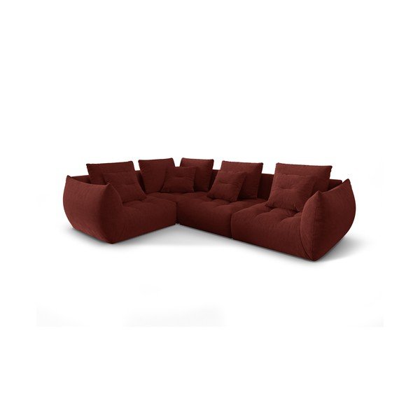 Divano angolare rosso (angolo sinistro/verso L) Bloom - Micadoni Home-image-2