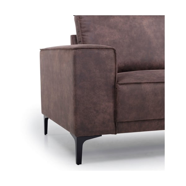 Poltrona in similpelle marrone scuro Copenhagen - Scandic-image-1