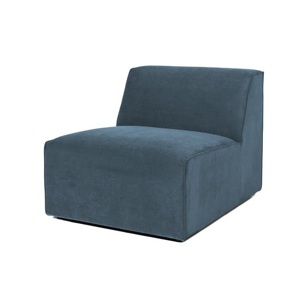 Divano componibile blu (solo con parte centrale) con rivestimento in velluto a coste Sting – Scandic-image-1