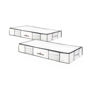 Set di 2 scatole bianche per sotto letto con imballaggio sottovuoto XLarge Underbed , 105 x 15,5 cm Life - Compactor