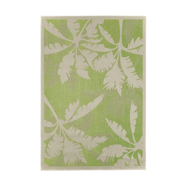 Tappeto per esterni verde e beige , 135 x 190 cm Palms - Floorita