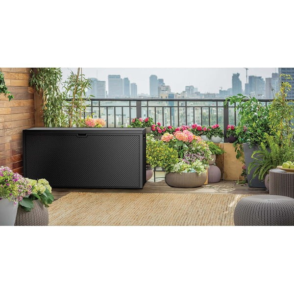 Cassetta portaoggetti da giardino grigio scuro Emily - Keter-image-1