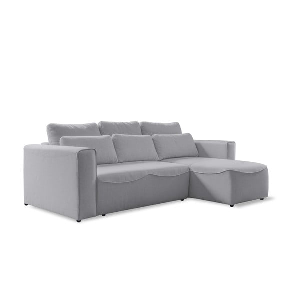 Divano letto angolare grigio chiaro (variabile) Homely Tommy - Miuform