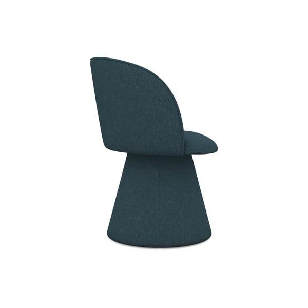 Sedia da pranzo color petrolio in imbottito Maia – Makamii-image-3