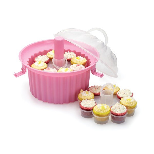 Třípatrová přenosná mísa na cupcaky Kitchen Craft Sweetly Does It