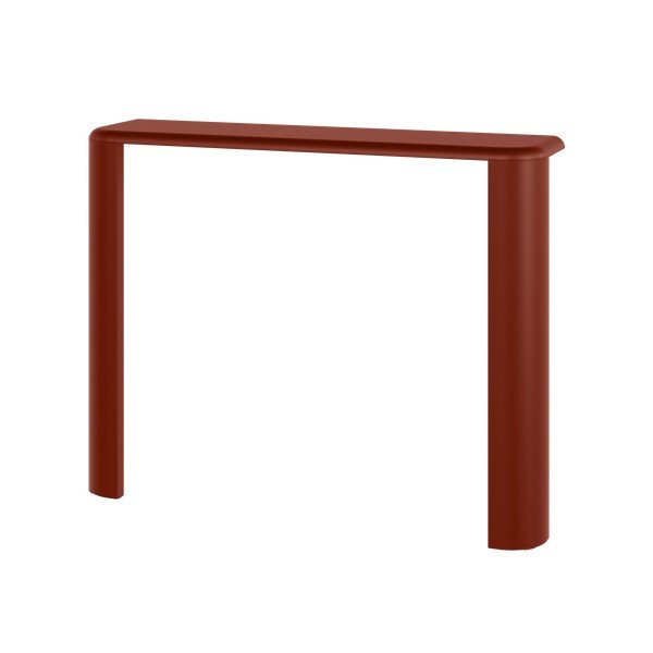 Tavolo consolle rosso in acciaio 25x100 cm Fli – noo.ma