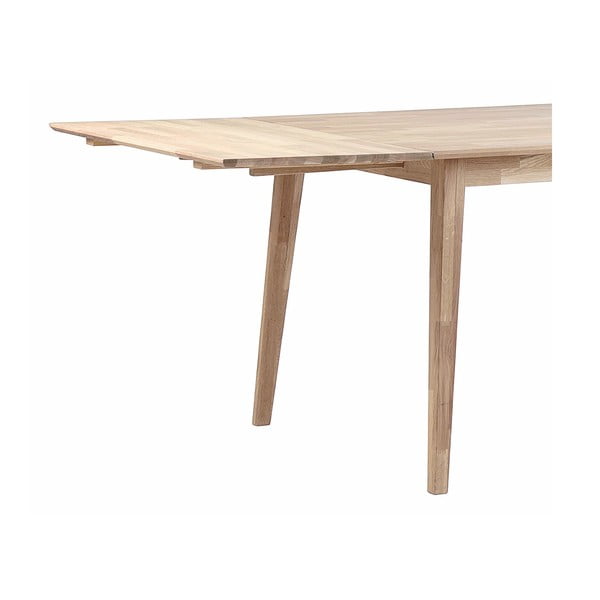 Piano in rovere chiaro per allungare il tavolo da pranzo pieghevole in rovere Filippa - Rowico