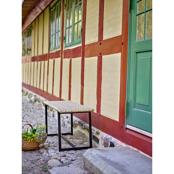 Panca da giardino di colore naturale in rattan Adilly – Bloomingville-image-1