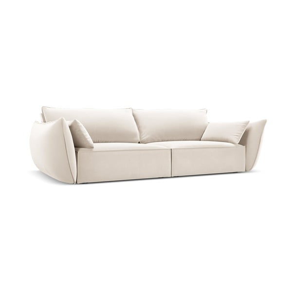 Divano beige con rivestimento in velluto 208 cm Vanda – Mazzini Sofas-image-2