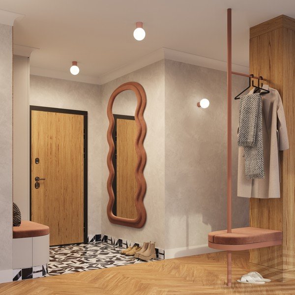 Plafoniera marrone chiaro con paralume in vetro ø 12 cm Orbital – Sollux-image-4