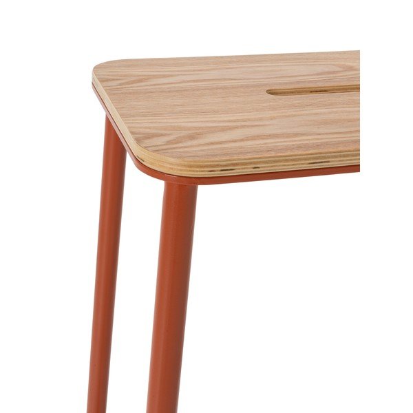 Set di sedie da bar color mattone 2 pz (altezza della seduta 65 cm) Abba – Marckeric-image-4