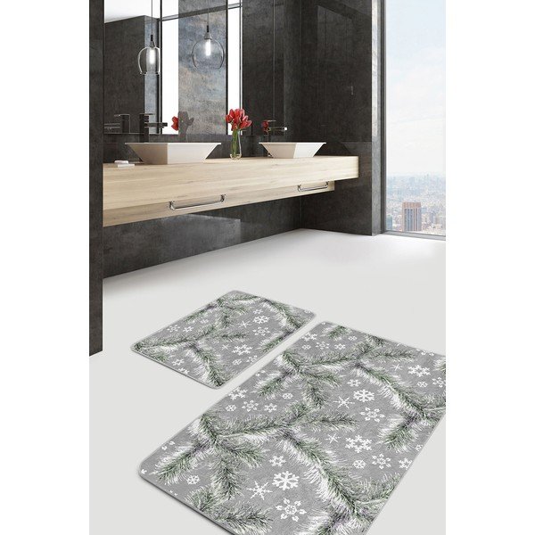 Tappetini da bagno grigi in set da 2 60x100 cm - Mila Home