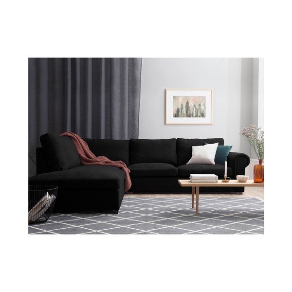 Černá rohová pohovka Windsor & Co Sofas Hermes, levý roh-image-2