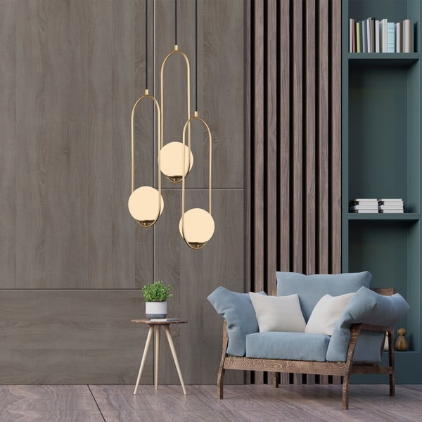 Lampada a sospensione color oro, altezza 146 cm Arch - Squid Lighting-image-3