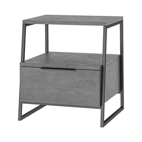 Comodino grigio con ripiani Pal - Kalune Design