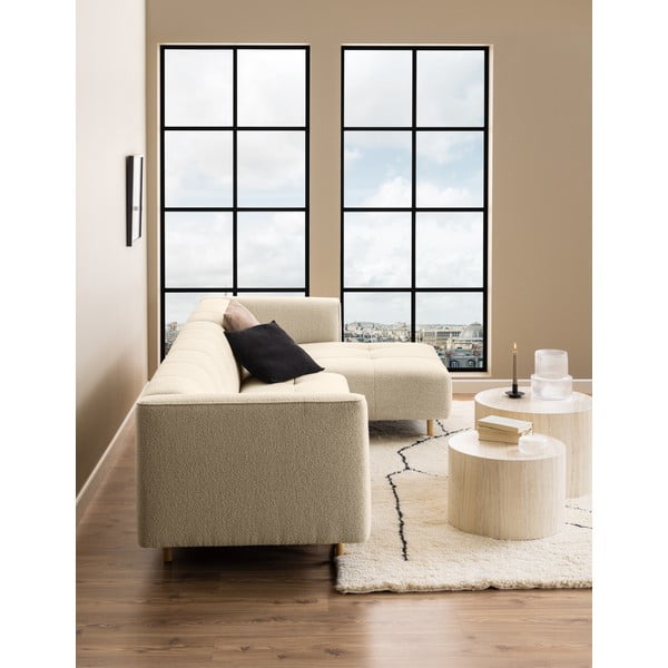 Tavolini rotondi beige con decoro in pietra in set di 2 pezzi ø 58 cm Dice - Actona-image-2