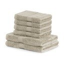 Set di 2 asciugamani da bagno beige e 4 asciugamani Bamby Beige - DecoKing