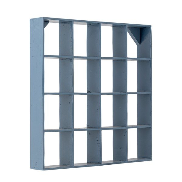 Mensola blu in legno riciclato con ripiani multipli 70 cm Bekka – Bloomingville-image-3