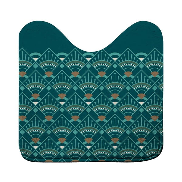 Tappetino per il bagno color petrolio per WC 45x45 cm Imperia – douceur d'intérieur