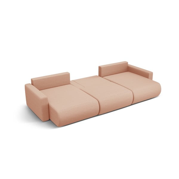 Divano angolare rosa allungabile con contenitore (a U) Belfast – Cosmopolitan Design-image-2