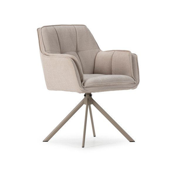 Set di sedie da pranzo beige in imbottito 2 pz Keiko – Marckeric