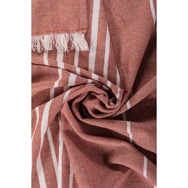 Coperta color terracotta in cotone 150x200 cm Solene – Tiseco Home Studio-image-1