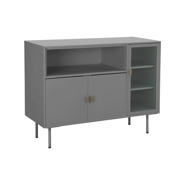 Vetrina grigia in metallo 104x80 cm Rosalie - Støraa-image-2