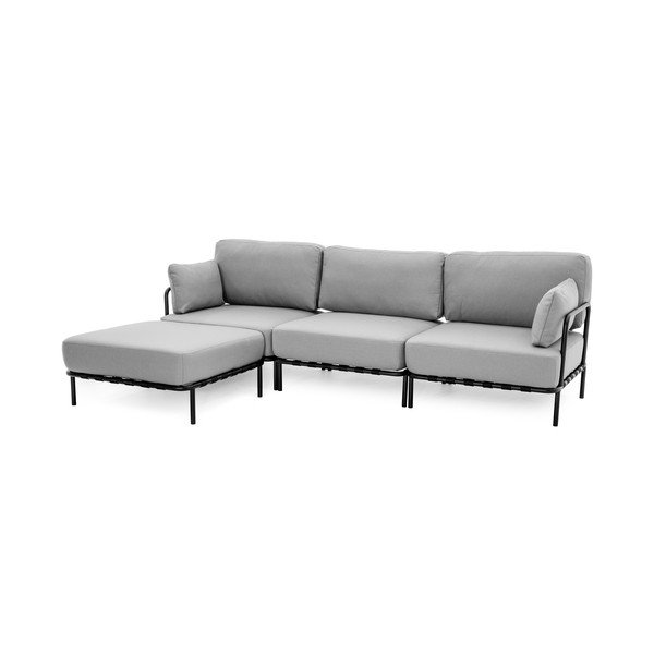 Divano da giardino modulare grigio chiaro 234 cm Salve - Sit Sit-image-3