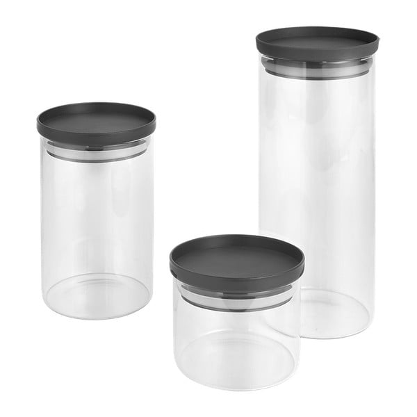 Set di contenitori per alimenti in vetro alimentari 3 pz – Metaltex