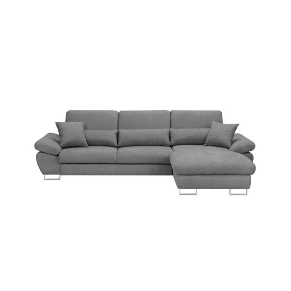 Světle šedá rozkládací rohová pohovka Windsor & Co Sofas Pi, pravý roh