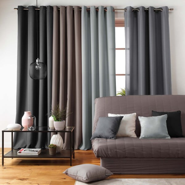 Copridivano elasticizzato grigio chiaro a 3 posti Essentiel - douceur d'intérieur-image-1