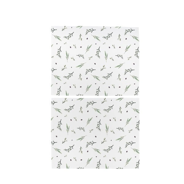 Tovagliette di stoffa con motivo natalizio in set da 2 35x45 cm Delicate Green - Butter Kings