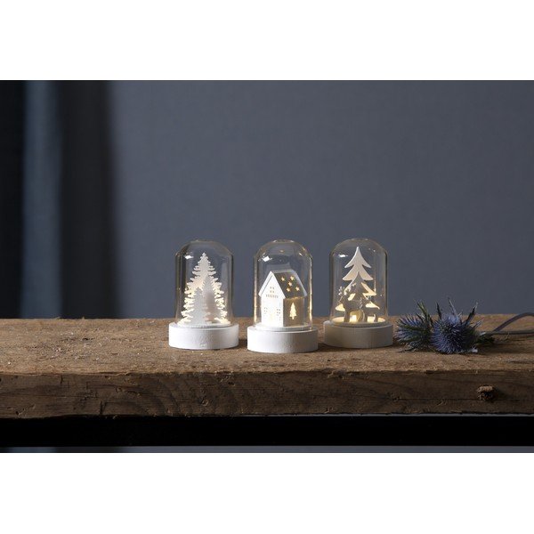 Decorazioni luminose bianche con motivo natalizio in set di 3 pezzi ø 5,5 cm Kupol - Star Trading-image-1