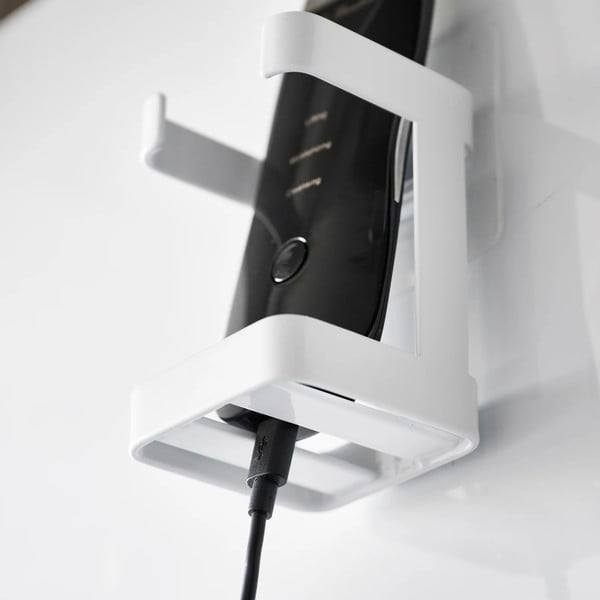 Supporto per apparecchiature per la cura della pelle in metallo bianco Film Hook - YAMAZAKI-image-3