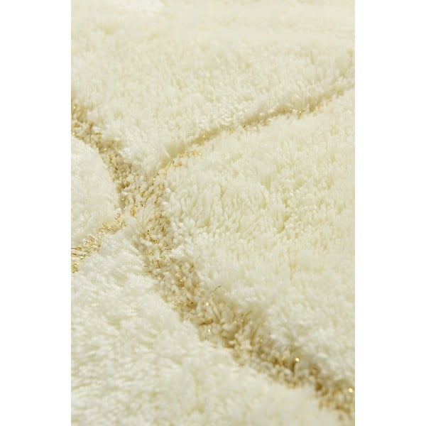 Set di 2 tappeti da bagno rettangolari beige Wave - Foutastic-image-3