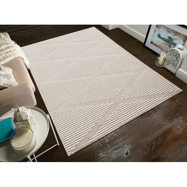 Tappeto lavabile crema 108x154 cm Lena - Webtappeti-image-1