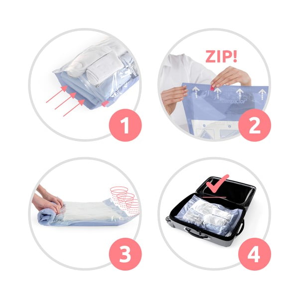 Sacchetti per il vuoto in set da 4 pezzi Roll Up M - Compactor-image-4