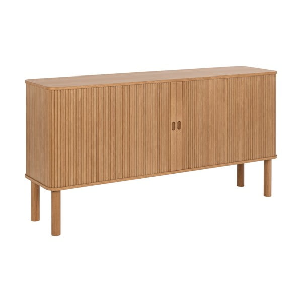 Cassettiera bassa in rovere con ante scorrevoli in colore naturale 160x80 cm Langley - Actona-image-1