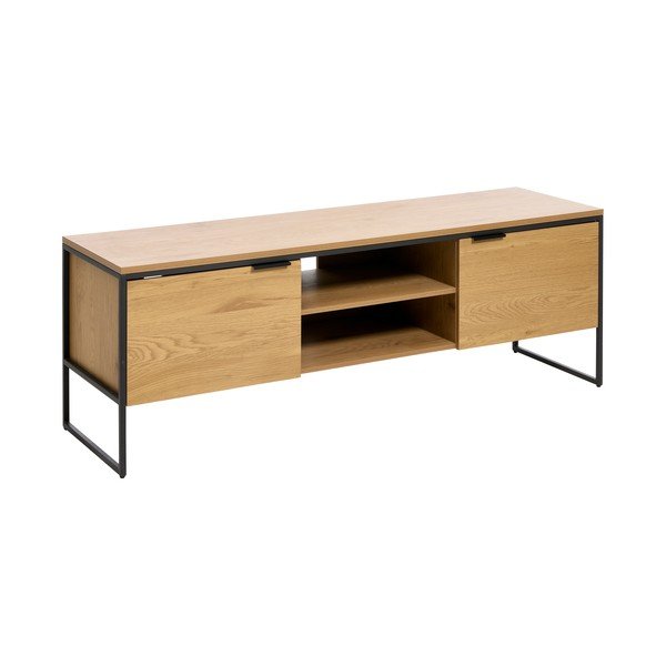 Mobile TV di colore naturale con effetto rovere 155x55x45 cm Cesura – Unique Furniture-image-2
