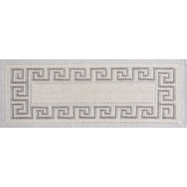 Passatoia per scale in cotone panna set da 16 pz 25x65 cm Versace Bej - Vitaus