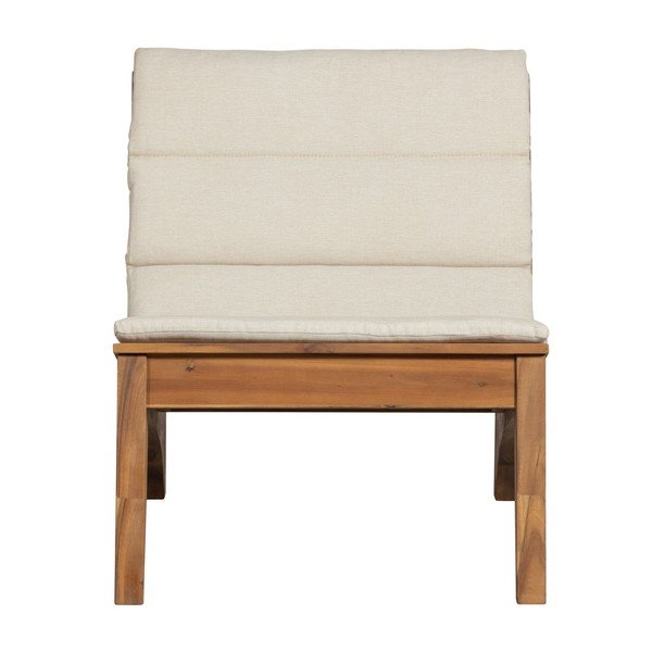 Poltrona da giardino in legno color crema e naturale Kenai - Exotan-image-2