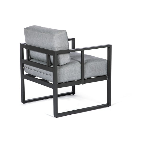 Set di poltrone da giardino Bellisima grigio grafite e tavolo Loris nero, ø 35 cm - Bonami Selection-image-3