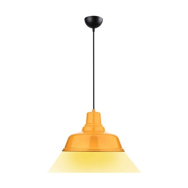 Apparecchio a sospensione in metallo giallo ocra ø 32 cm Pawn - Squid Lighting-image-4