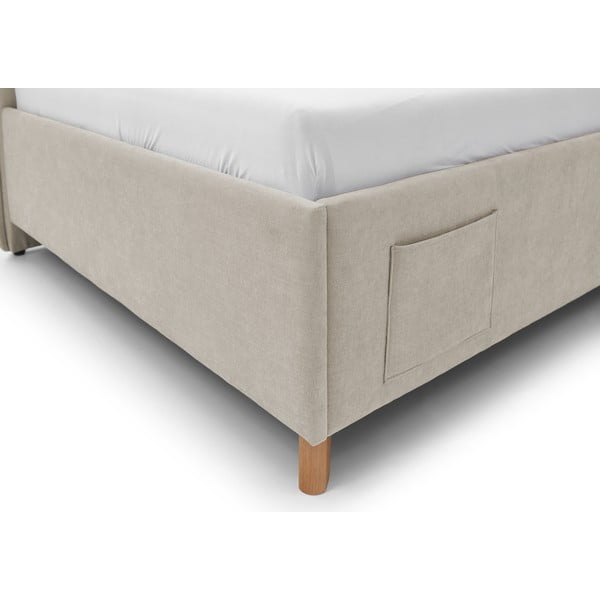 Letto da bambini con sponde beige imbottito rete non inclusa 120x200 cm Fun – Meise Möbel-image-4