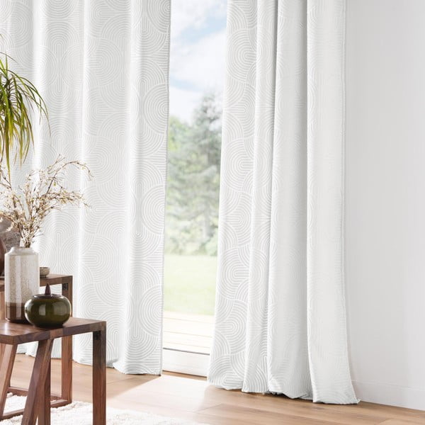 Tenda bianca in velluto 135x260 cm Eva – douceur d'intérieur-image-1