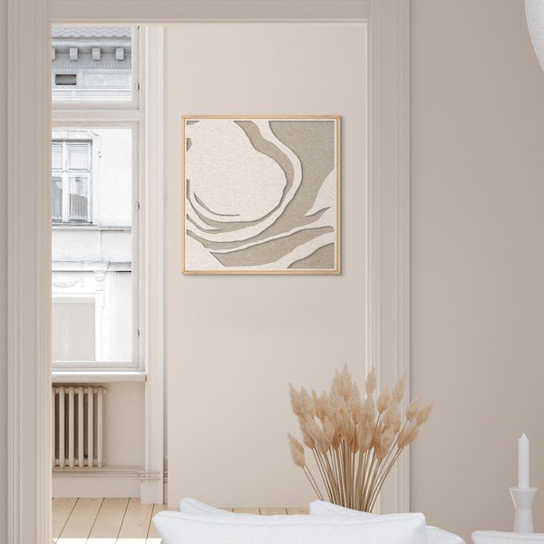 Dipinto in 3D con cornice inclusa/fonoassorbente 62x62 cm Silent Whisper 1 – Malerifabrikken-image-1