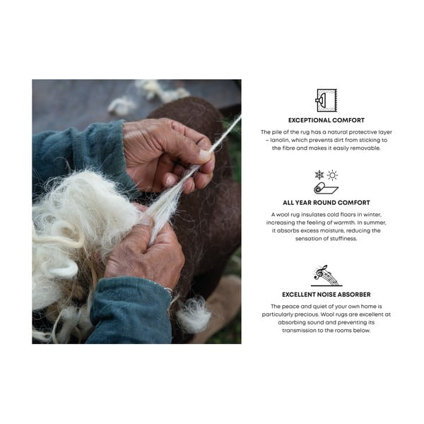 Tappeto in lana grigio scuro 200x300 cm Bran - Agnella-image-3