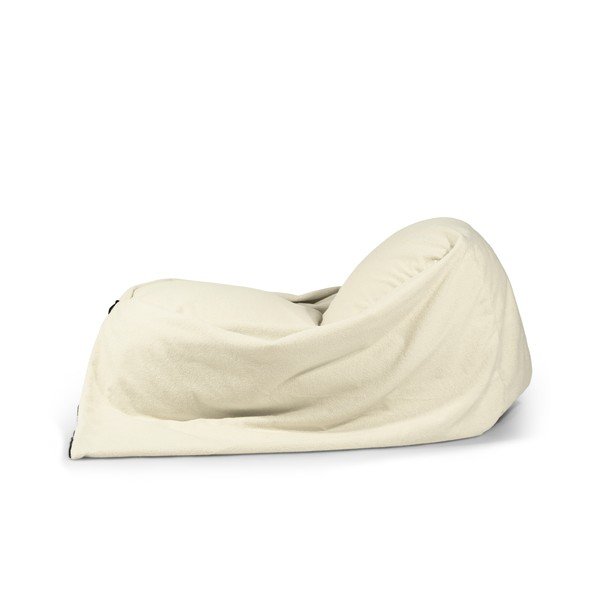 Pouf a sacco per bambini grigio chiaro con rivestimento in bouclé Cocoon 120 – SLOWDOWN-image-4