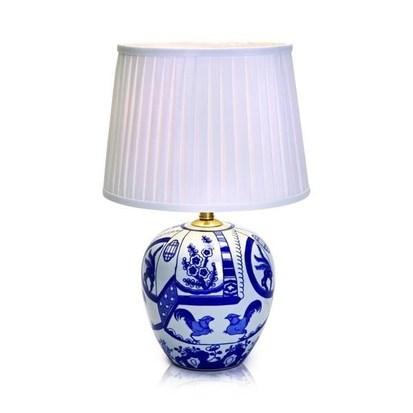 Lampada da tavolo blu e bianca Goteborg, altezza 48 cm Göteborg - Markslöjd