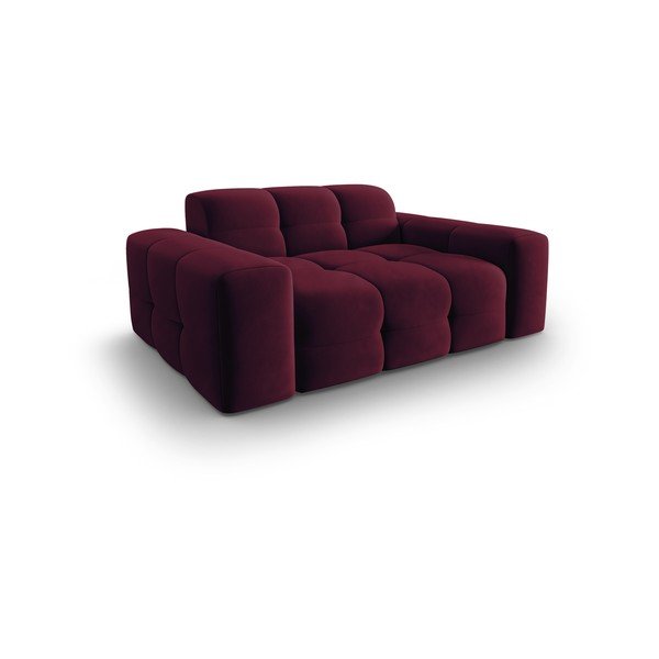 Divano in velluto bordeaux 156 cm Kendal - Micadoni Home-image-3
